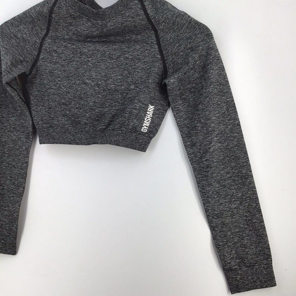 Gymshark Shirt women’s Cropped Size Small Gray - Picture 6 of 10
